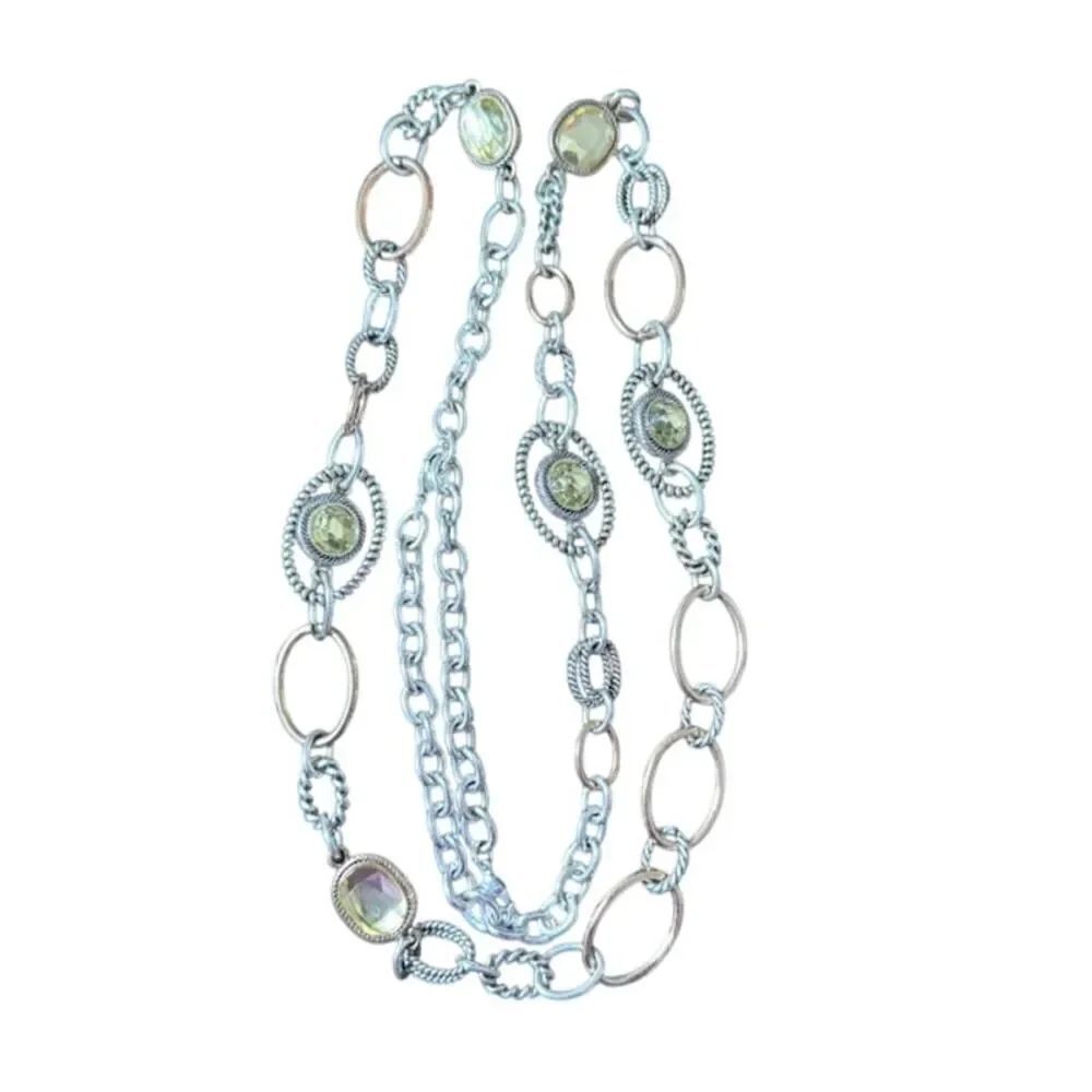Hampton Premier Designs Long Necklace 40" Gold Silver Tones